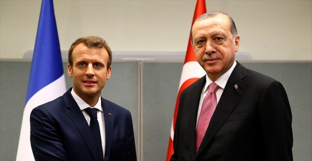 Erdoğan ile Macron 'Zeytin Dalı Harekatı'nı görüştü